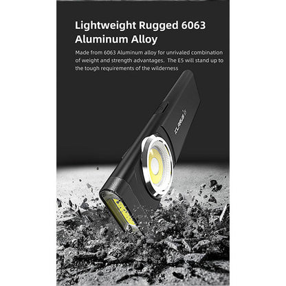 EDC LED-Lampe E5, 600 Lumen, (inkl. Akku), black